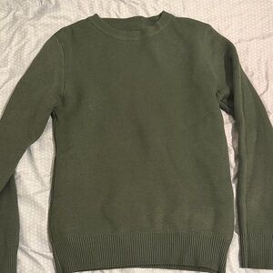 Classic Olive Green Crewneck Sweater